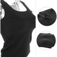 thumbnail image 2 of Camiseta térmica sin mangas para mujer, cálida y acogedora capa base de invierno, ropa interior cómoda para clima frío, color negro, tallas 50-62,5 kg, 2 of 7