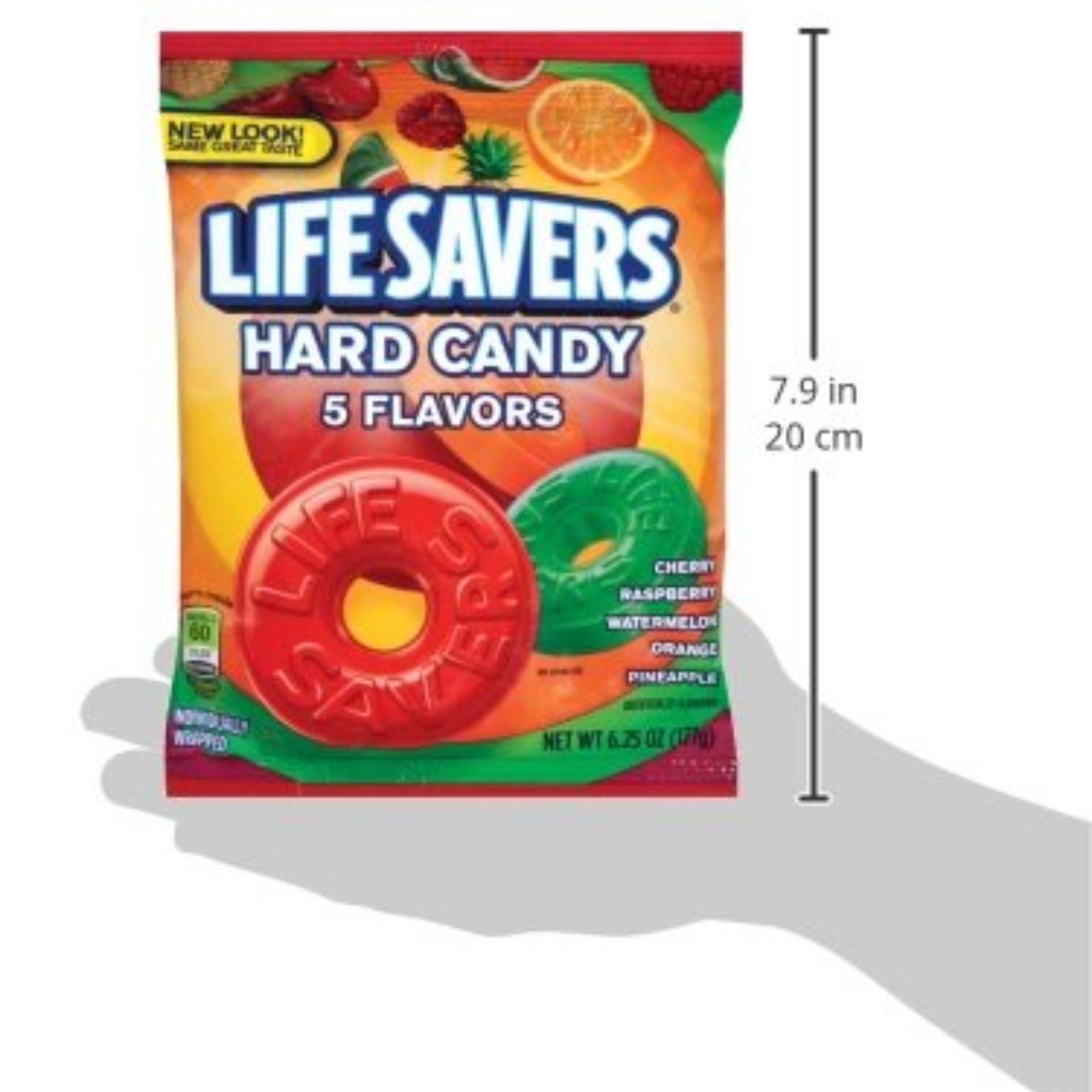 LIFE SAVERS 5 FLAVORS Bag 6.25 Ounce Fresh Individually Wrapped (Pack of 12 BOXED CASE) Great For Convenience Stores Retailers Or Just Stock Up.