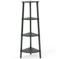 thumbnail image 6 of Topbuy 4-layers Corner Shelf Metal Storage Rack Domestic Bookcase Display Stand Wood Silver, 6 of 6