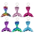 thumbnail image 1 of Shisuyan 6 Pcs Pendentif Suspendu pour Sac Queue de Poisson Porte-Clés Décoratif Rose pour Offrir, 1 of 8