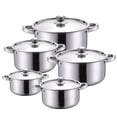 thumbnail image 1 of Juego de 5 ollas de acero inoxidable para cocinar, adecuadas para uso doméstico y de restaurante, multifuncionales, fáciles de limpiar, distribución u, 1 of 8