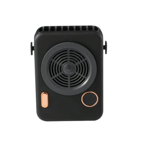

Clearance! Camera Fan Smart Number Shows Small Portable Hanging Neck Hanging Waist Fan Black Big Save