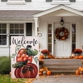 thumbnail image 6 of Pumpkin Fall Garden Flag 12x18 Inch Double Sided Welcome Autumn Thanksgiving Burlap Buffalo Plaid Seasonal Yard Flag for Outdoor Decor, 6 of 6