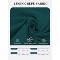 thumbnail image 4 of TEMOFON Pants for Women Plus Size Wide Leg Linen Pant Summer Casual Palazzo Dark Green Flowy Pants with Pocket Drawstring Loose Lightweight Pants 3XL, 4 of 10