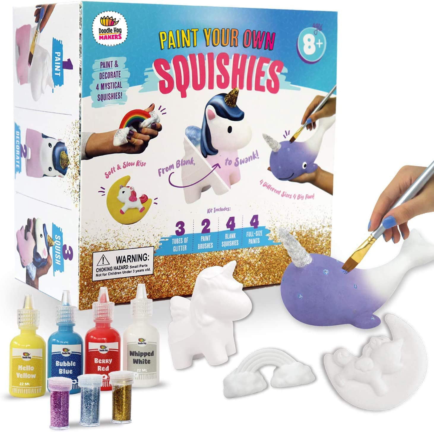 Squishy Art Kit Squishies Slow Rising with Puffy Paint DIY Decorating Kit 
