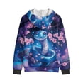 thumbnail image 5 of Uorisanigo Kids Full Zip Hoodie Hooded Sweatshirt with Pockets Soft Oversized Hooded Sweatshirts Fluffy Furry Warm Shirt Casual Cherry Blossom Snake Sweatshirt for Boys Girls, 5 of 8