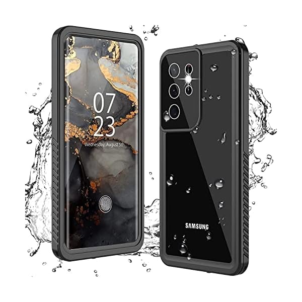 wonima11 Lanhiem for Samsung Galaxy A52 Case, IP68 Waterproof Dustproof with Built-in Screen Protector, Heavy Duty Full Body Protective Phone Case for Galaxy A52 5G, Black/Clear