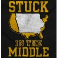 thumbnail image 2 of Iowa Stuck in Middle Funny Midlands Womens Fitted Plus Size Graphic Tee Brisco Brands 2X, 2 of 5