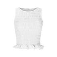 thumbnail image 6 of Razzly Women's Fashion Tank Top Casual Ruffle Hem Design Everyday Wear Spring Summer Basic Piece(White,M), 6 of 6