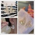 thumbnail image 1 of Pendientes de cristal de circonita con corazón, temperamento ligero, pendientes pequeños y frescos, pendientes de oro, temperamento femenino, 1 of 7