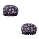 thumbnail image 2 of Minnieouse Gorro de dormir para mujer, gorros para el pelo de ducha de doble altura, a prueba de aceite, multicolor, cubierta para la cabeza de niña, Negro 2piezas Minnieouse CBP389669, 2 of 5