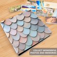 thumbnail image 4 of FORMRS 3 Ring Photo Album 4"x6" Self Adhesive Large Capacity PU Leather Cover, Blue Shimmering Pattern, 4 of 8