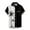 Black E, variant on Shirts For Men Fashion Casual 3D Digital Printing Pocket Buckle Lapel Short Sleeve Shirt