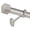 Satin Nickel-36-72", variant on Adjustable Curtain Rod 36-72" Satin Nickel Heavy Duty Drapery Rod with Square Finials