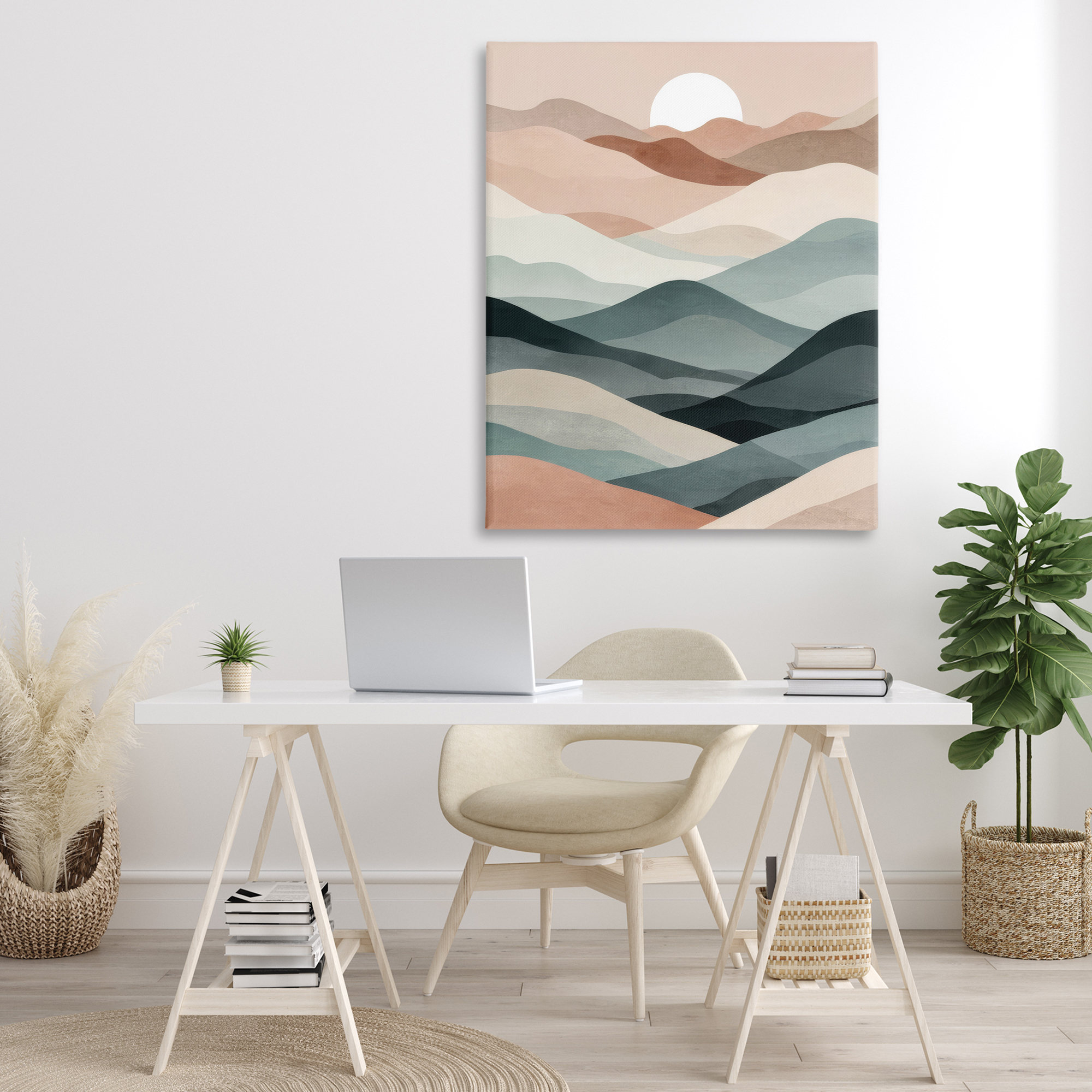 Stupell Industries Silent Dawn Landscape Landscape Painting Gallery Wrapped Canvas Art Print Wall Art, 36 x 48