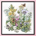 thumbnail image 3 of Kit de bordado parcial de punto de cruz de 40x50cm, arbustos de flores, decoración del hogar estampada FLhrweasw Nuevo, 3 of 9