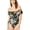 Midnight Luau P, variant on YDX Women's Swimwear Flounce Off Shoulder One Piece Ruffles Bathing Suit, Shimmery Merlot, Large
