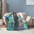 thumbnail image 6 of My Hero Academia Tsuyu Asui Bed Blanket Air Conditioner Quilt Ultra Soft Flannel Blanket All Season Fuzzy Blanket Reversible Fluffy Plush Blanket 50"X40", 6 of 8