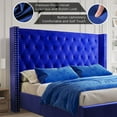Jocisland King Bed Frame Low Profile Platform Bed Upholstered Bed Frame