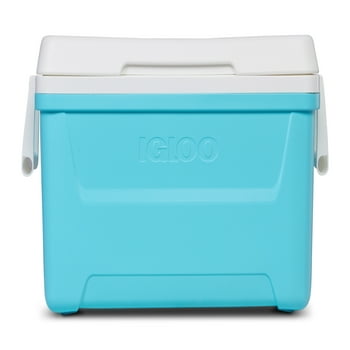 Igloo 48 qt. Hard Sided Ice Chest Cooler, Aqua Blue and White
