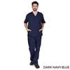 M&M SCRUBS Solid Men Scrub Set, Men Medical Uniforms 201- (DARK NAVY BLUE)