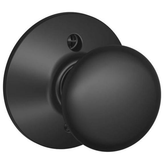 Plymouth Knob Non-Turning Lock, Matte Black (F170 PLY 622)