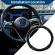 thumbnail image 3 of Funda para volante de cuero artificial PU de Unique Bargains, protector de volante de automóvil ABS de 14.96" patrón de fibra de carbono negro, 3 of 6