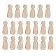 thumbnail image 3 of Miniature People Figures 20Pcs Small Wooden Sculpture Doll Light Yellow Girl Shape DIY Painting Supplies For Kids Home Decor Projects, 3 of 5