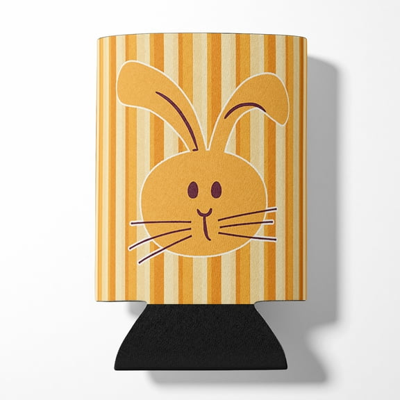 Carolines Treasures BB7081CC Rabbit on Stripes Can or Bottle Hugger Can Hugger multicolor
