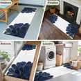thumbnail image 5 of 2'x6' Rug Runners for Hallways Kitchen, Navy Blue Gold Non Slip Entryway Beside Floor Carpet Runner, Abstract Line Art Troditional Ink Painting Laundry Room Bedroom Throw Rugs Mat for Family Pet, 5 of 8