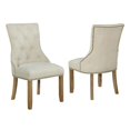 thumbnail image 5 of Rustic Oak Wood Dining Set with Chairs and Bench Upholstered with Beige Linen, 5 of 5
