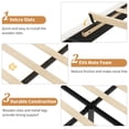 thumbnail image 4 of King Size Bed Frame, Adjustable Height Headboard, Velvet Upholstered Platform Bed Frame, No Box Spring Needed, Easy Assembly, Beige, 4 of 7