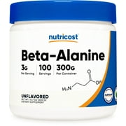 Nutricost Beta Alanine Powder 300 Grams, 100 Servings - Gluten Free & Non-GMO Supplement