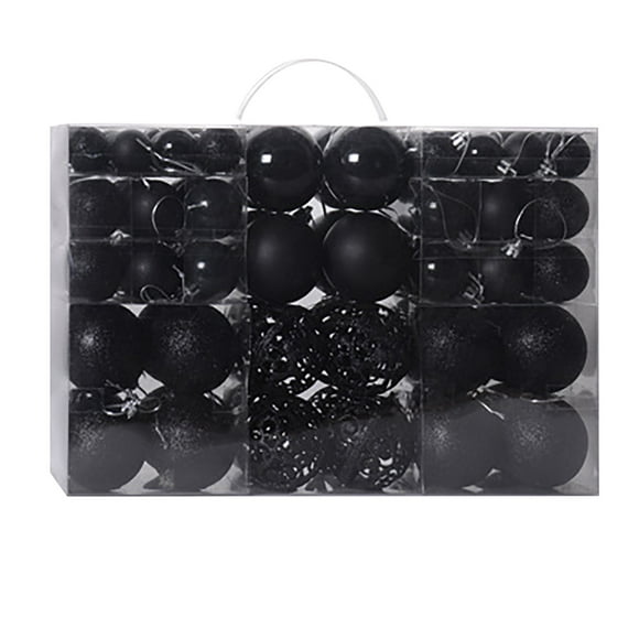 Ersazi Clearance Multicolor Christmas Ornaments 100Pc Christmas Ball Ornaments Proof Balls For Christmas Tree Decoration In Clearance Black