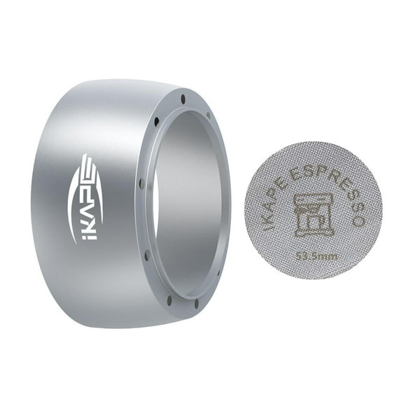 Juego de Embudo de Dosificación Magnética IKAPE Plata 53 mm con Kit de Visualización para Portafiltr