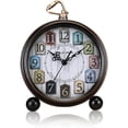 thumbnail image 1 of 4" Silent Metal Alarm Clock Morning, Retro Alarm Clock Sound, Battery Operated Electromechanical Alarm Clock, Desk Clock (Vintage), 1 of 5