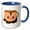 Blue/White, variant on 3drose, Cute Kawaii Cartoon Character Happy Coffee Mug, 15oz Two-tone Blue Mug