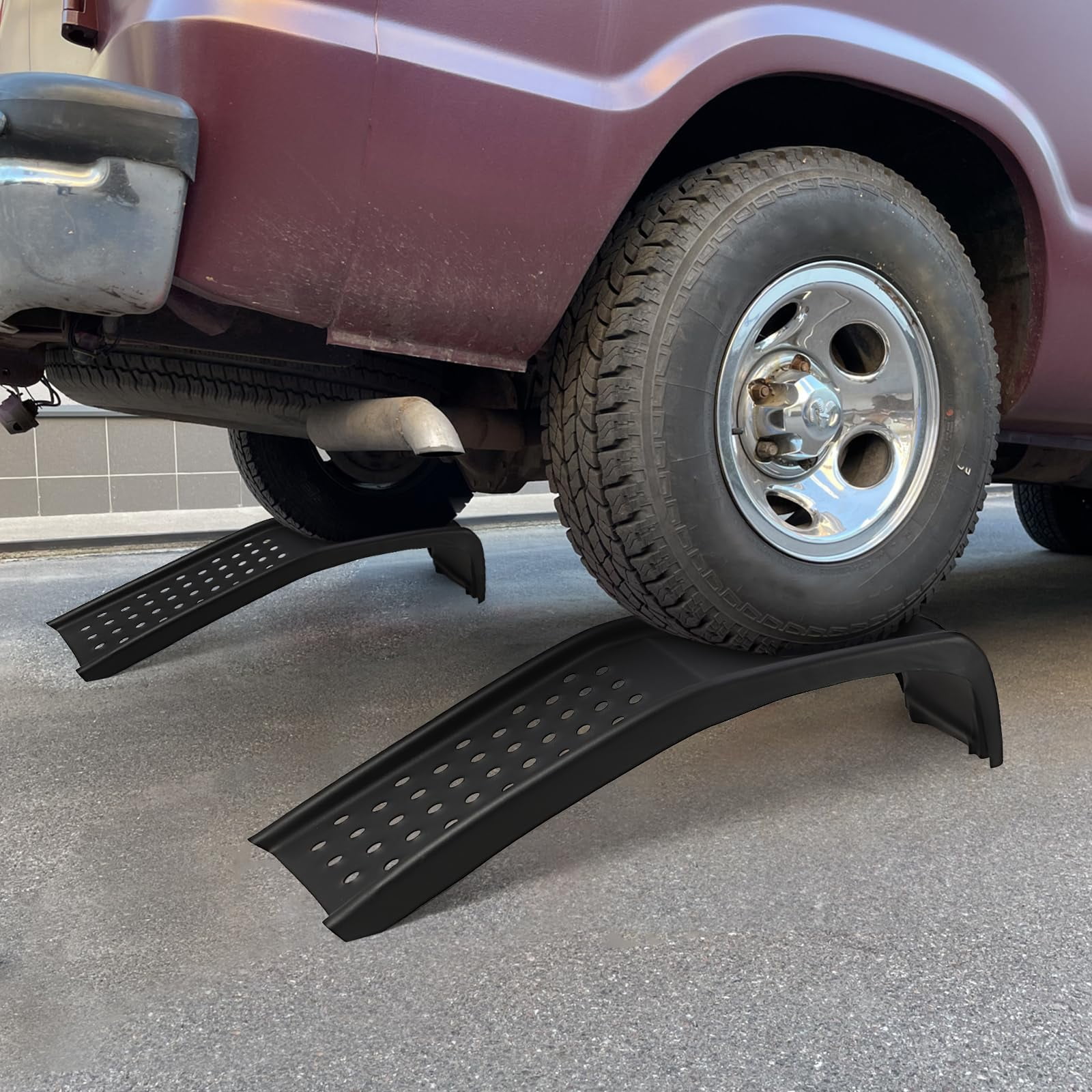 Heavy Duty Car Ramps Set 6500lbs Auto Ramp Solid Steel Ramps