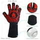thumbnail image 4 of BRIGHTFUFU HOMEMAXS - Par de guantes para horno resistentes al calor de menos de 800 ℃, guantes protectores de silicona para barbacoa de algodón (negro, rojo), 4 of 8