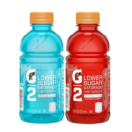 Gatorade G2 Thirst Quencher Low Calorie Sports Drink, 2 Flavor Variety Pack, 12 oz Bottles, 24 (Best Low Calorie Liquor)