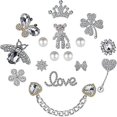 thumbnail image 1 of 16 Uds. De dijes para zapatos para zuecos, accesorios para zapatos, dijes para cocodrilo, lindas pulseras decorativas para el día de los niños, 1 of 5