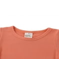 thumbnail image 4 of 2 Pcs Unisex Casual Outfits  Baby Solid Color Short Sleeve  Neck Pullover + High Waisted Pants, 4 of 7