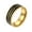 Gold, variant on Men's Women's Stainless Steel Black Enamel Plain Ring 8mm Classic High Polished Wedding Band Silver Size 7