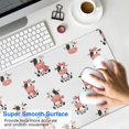 thumbnail image 4 of Long Mouse Pads for Desk,White Cow Scarf Pattern Desk Mats on Top Of Desks, Desk Mouse Pad Extra Large with 3mm Non-Slip Base and Stitched Edge for Gaming,Office,Work,Home 31.5"x11.8", 4 of 6
