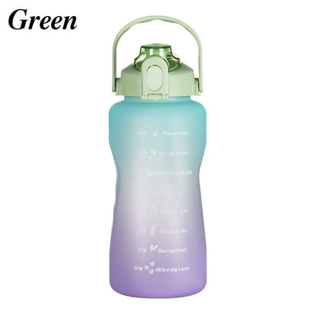 

2000ml Outdoor Leakproof High-capacity Straw Water Bottle Travel Kettle Sports Drinking Cup Water Jugs GREEN