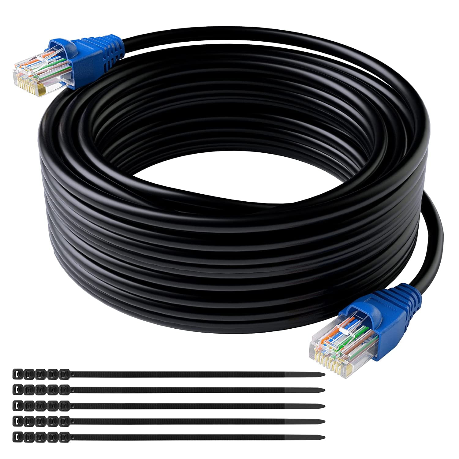 Outdoor Ethernet Cable 60 ft, Heavy Duty Cat 8 Ethernet Cable Internet Cable  LAN Cable High Speed Ethernet Cables - Faster Than Cat7/Cat 6e Ethernet  Cable 