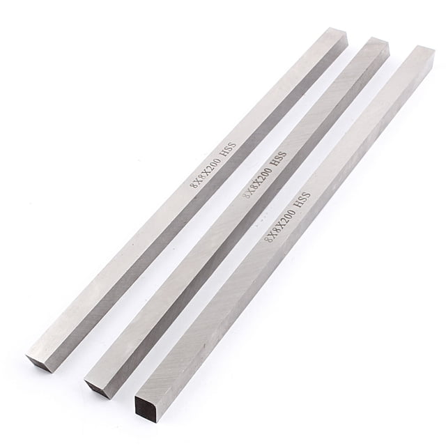 Unique Bargains 200mm x 8mm x 8mm Milling Cutting Boring Lathe HSS Tool Bit 3pcs