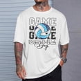 thumbnail image 2 of Volleyball Game Day Girls Volleyball Mom Light Blue White TShirt, 2 of 6