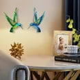 thumbnail image 4 of HONGLAND Metal Hummingbird Wall Art - 15" Bird Decor for Patio Fence (2-Pack in Blue and Green) - Perfect for Adding Charm and Vibrancy to Your Outdoor Space!, 4 of 6