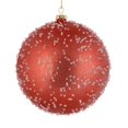 thumbnail image 1 of Vickerman N185403 8 in. Red Ice Ball Ornament  2 per Bag, 1 of 1
